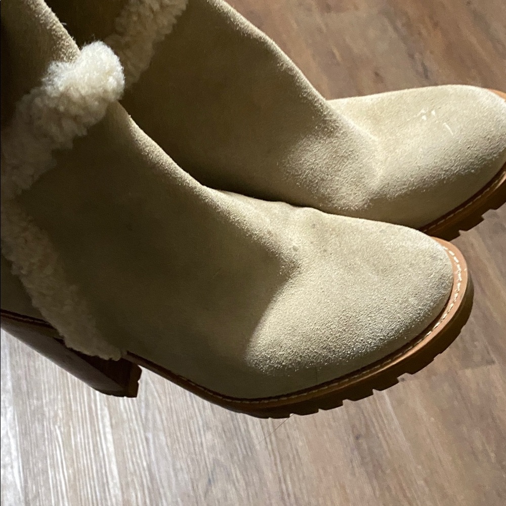 Coach Cream Shearling Boots - Picture 4 of 8